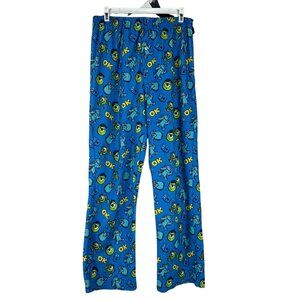 Disney Pixar Monsters University Pajama Pants Mens S Blue Print Lounge Wear